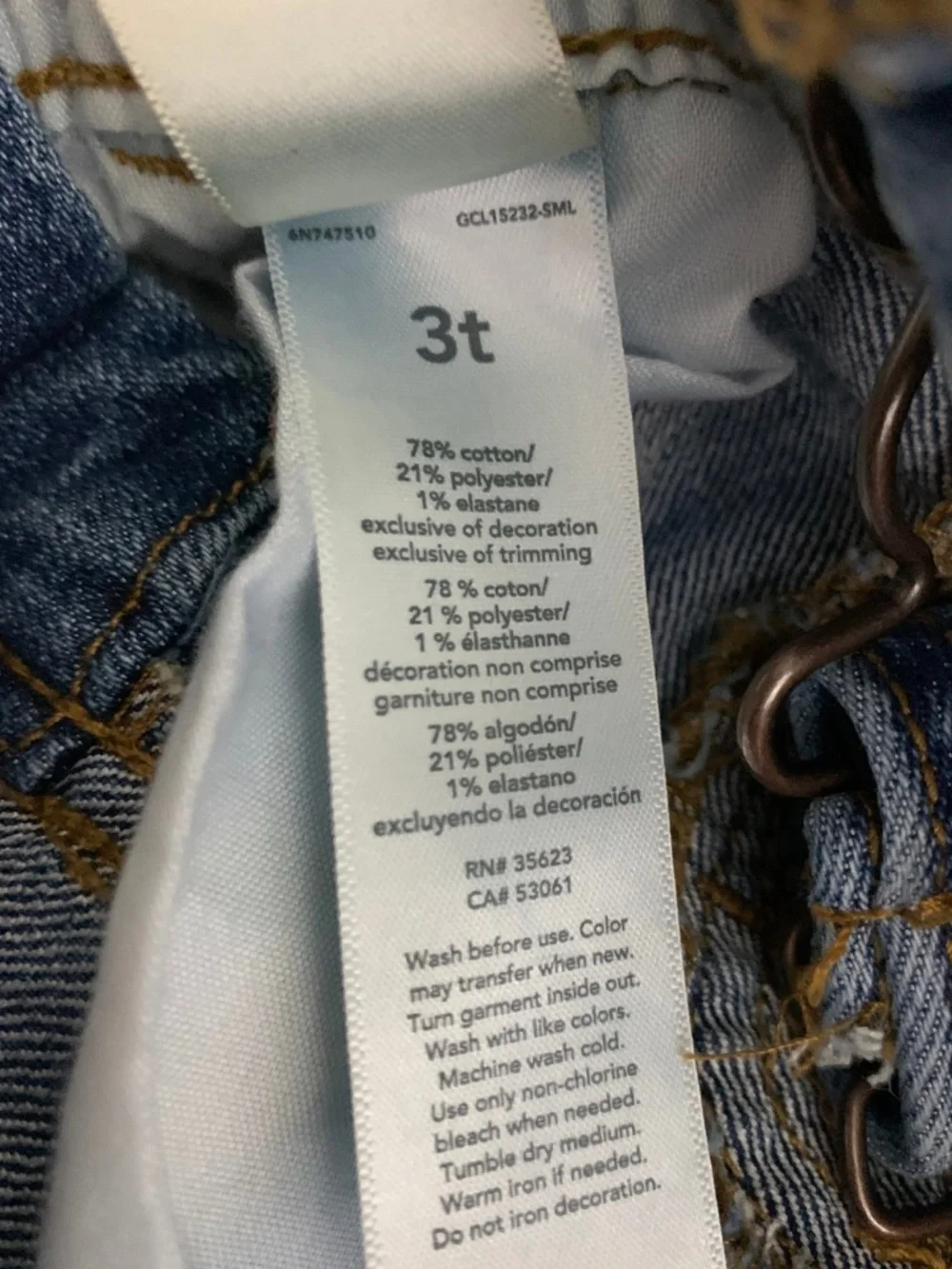 OshKosh B'gosh Dark Blue Denim Overalls Kids 3T Retro Preppy